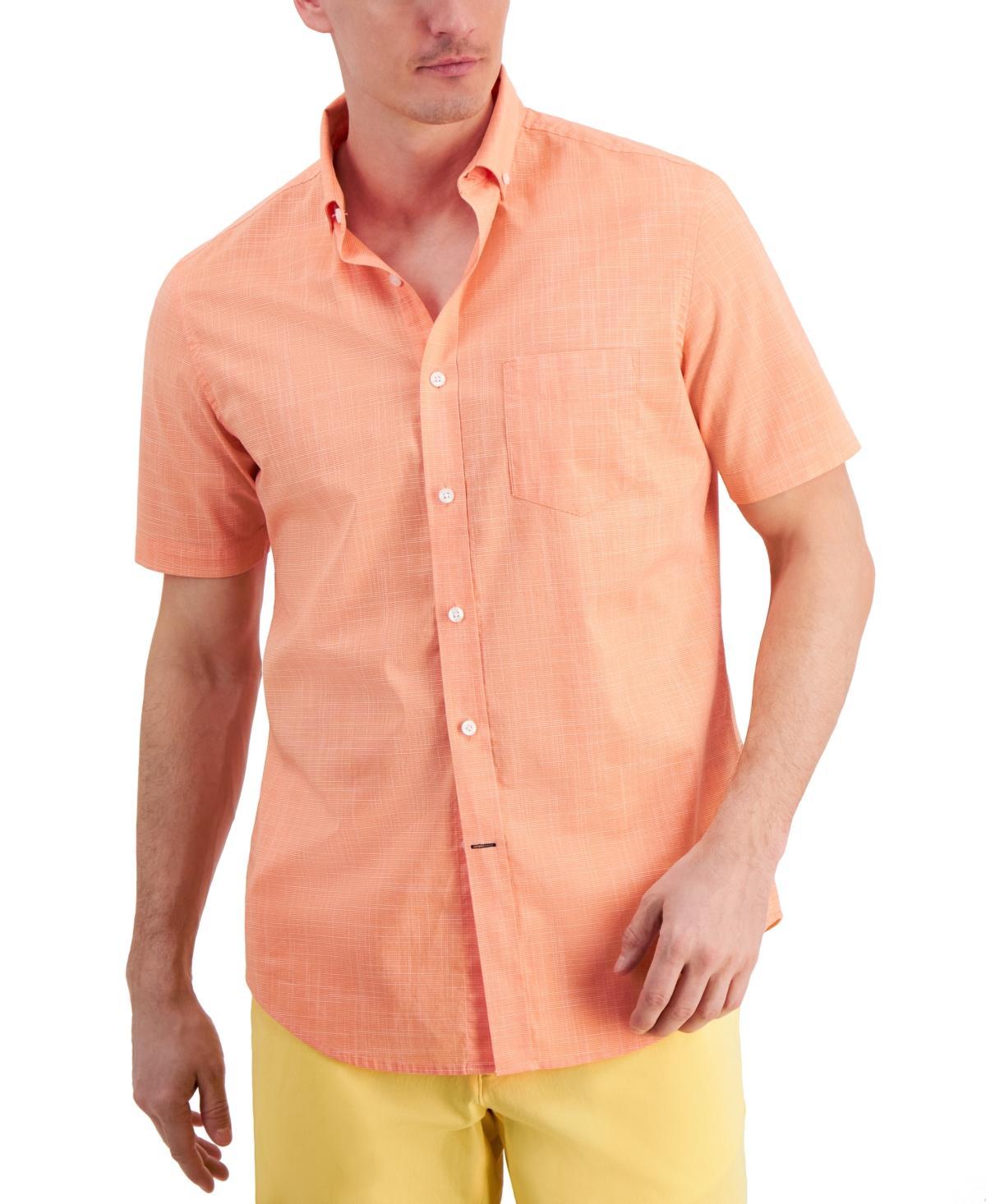 Club Room Mens Texture Check Stretch Cotton Shirt, Created for Macys Product Image