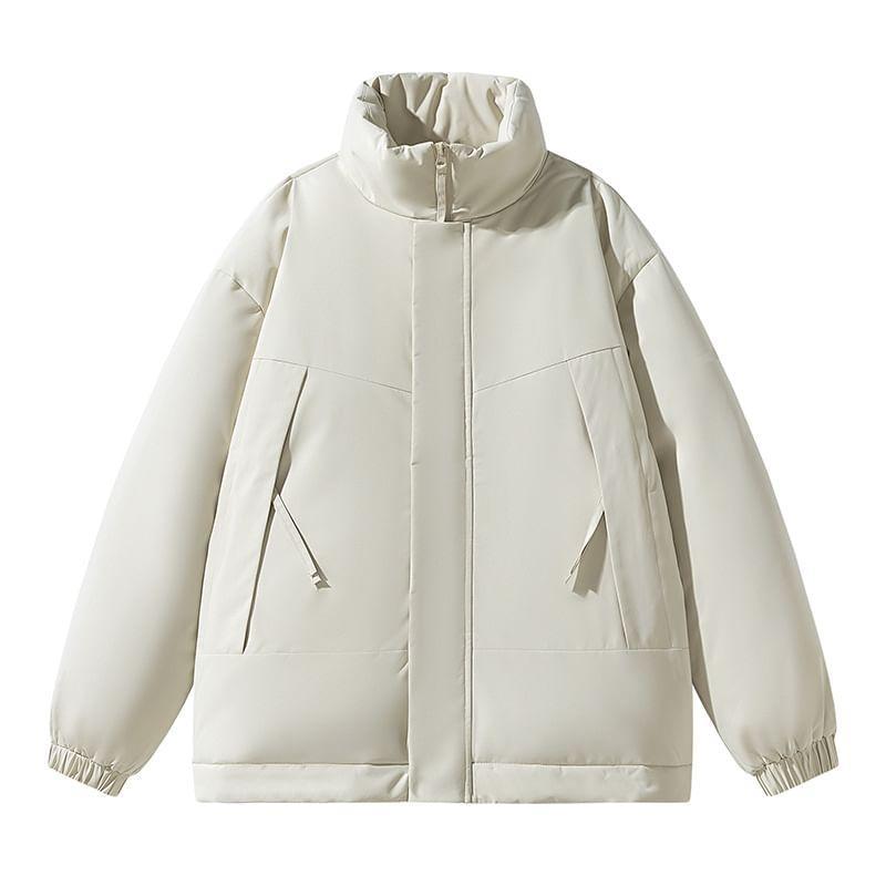 Plain Zip Puffer Jacket Product Image