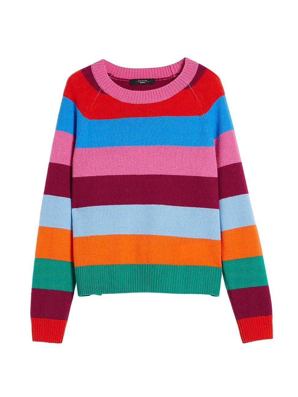 Womens Striped Cashmere Sweater product image