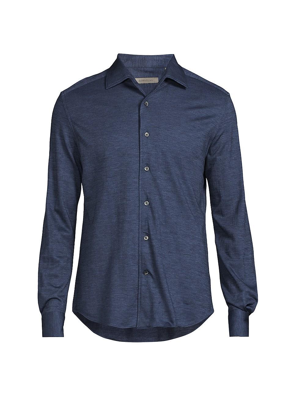 Mens Wool-Blend Button-Up Shirt Product Image