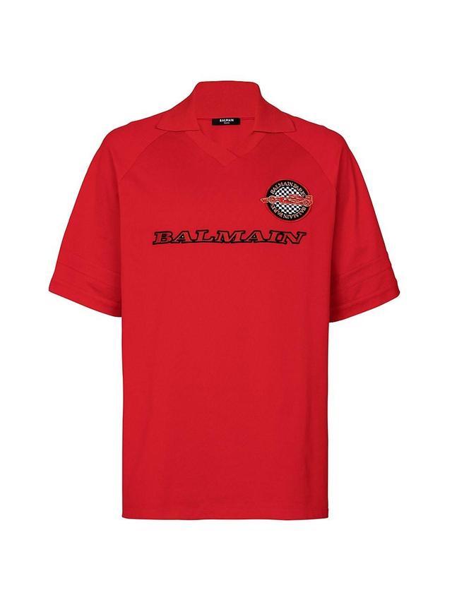 Mens Balmain x Formula 1 Cotton Polo Shirt Product Image