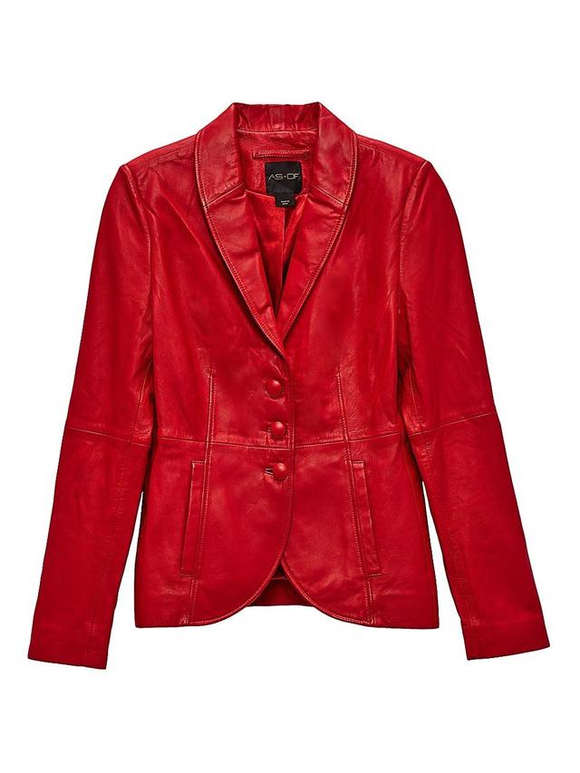 Womens Denise Tailored Recycled Leather Blazer Product Image