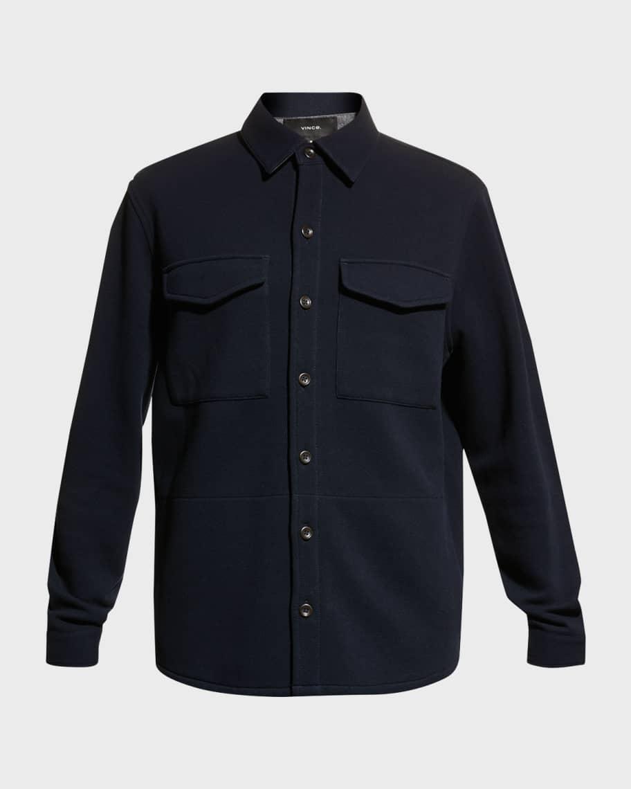 Men's Solid 4-Pocket Shirt Jacket Product Image