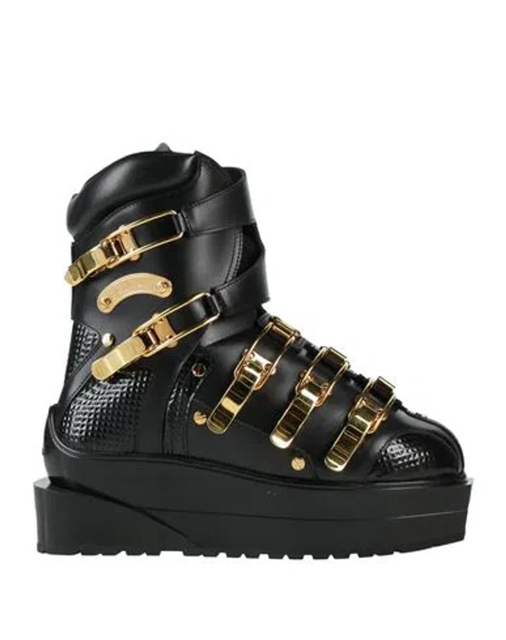 BALMAIN Woman Ankle Boots Black Size 7 Cow Leather Product Image