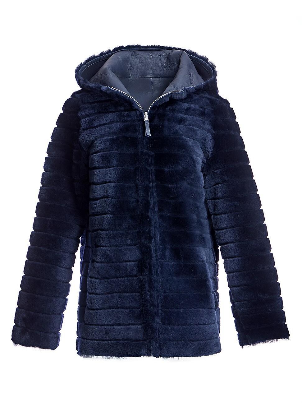 Womens Reversible Shearling Lamb Jacket Product Image