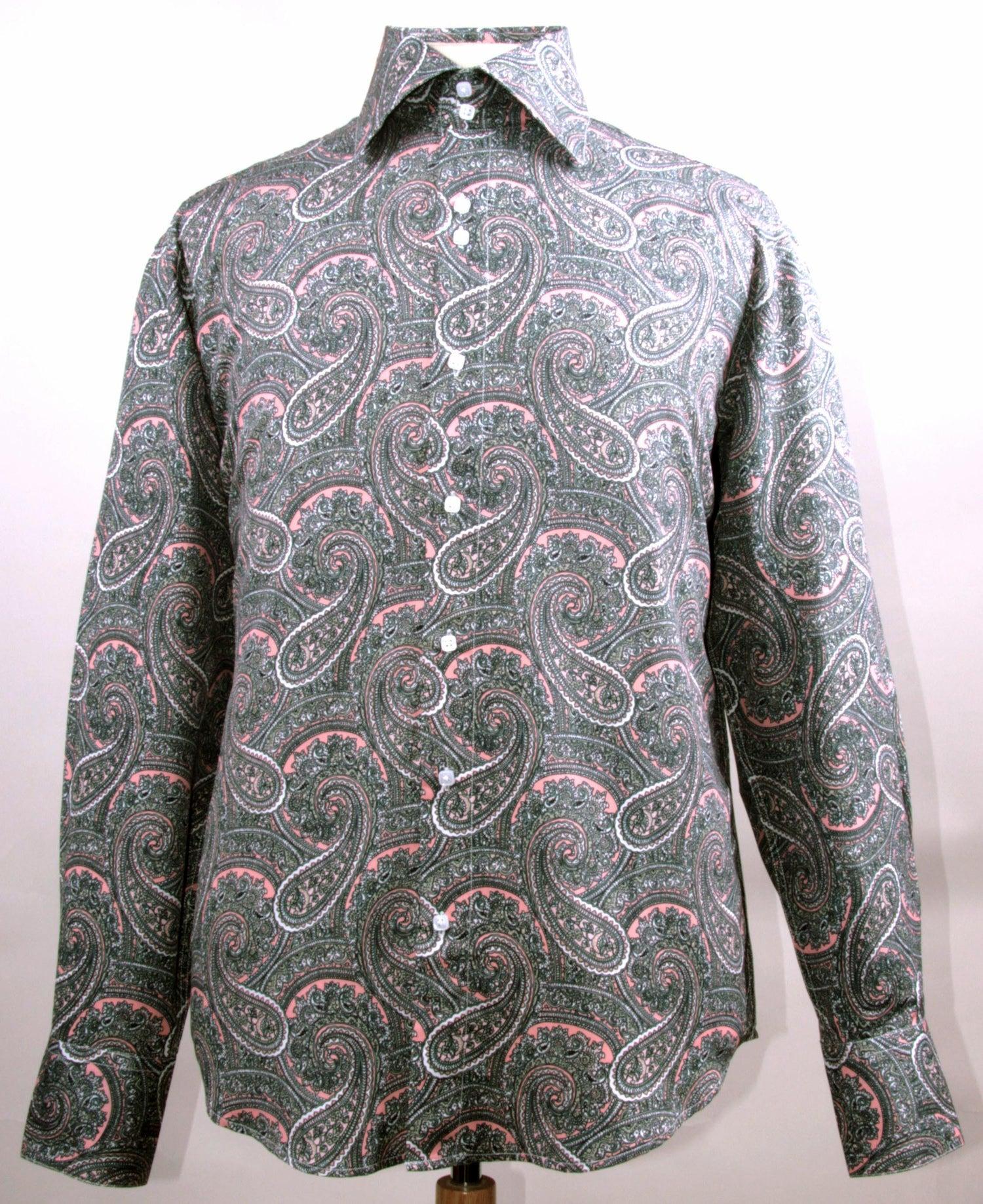 Dress Shirt Regular Fit Paisley Pattern In Rose Product Image