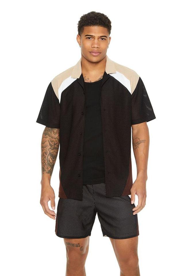 Mesh Colorblock Shirt | Forever 21 Product Image