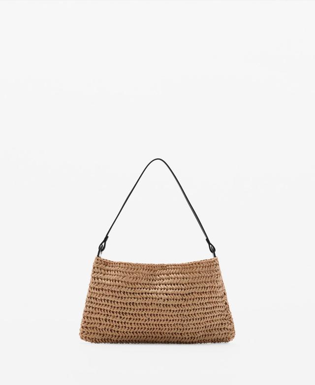 MANGO - Natural fiber shoulder bag - One size - Women Product Image