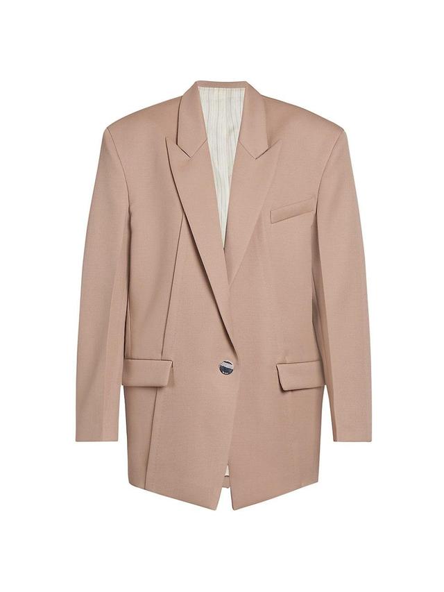 Womens Oversized Single-Breasted Blazer Product Image