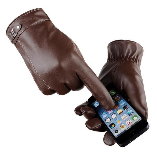 Faux Leather Gloves Product Image