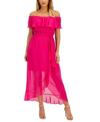 Ruffle Off-The-Shoulder Maxi Dress Product Image