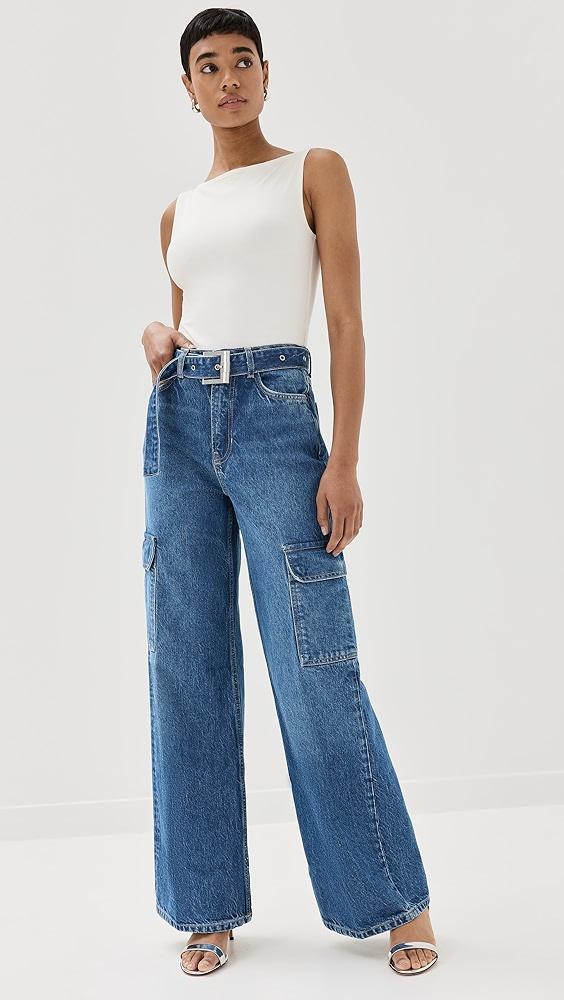 Reformation Cary Belted Cargo High Rise Slouchy Jeans | Shopbop Product Image