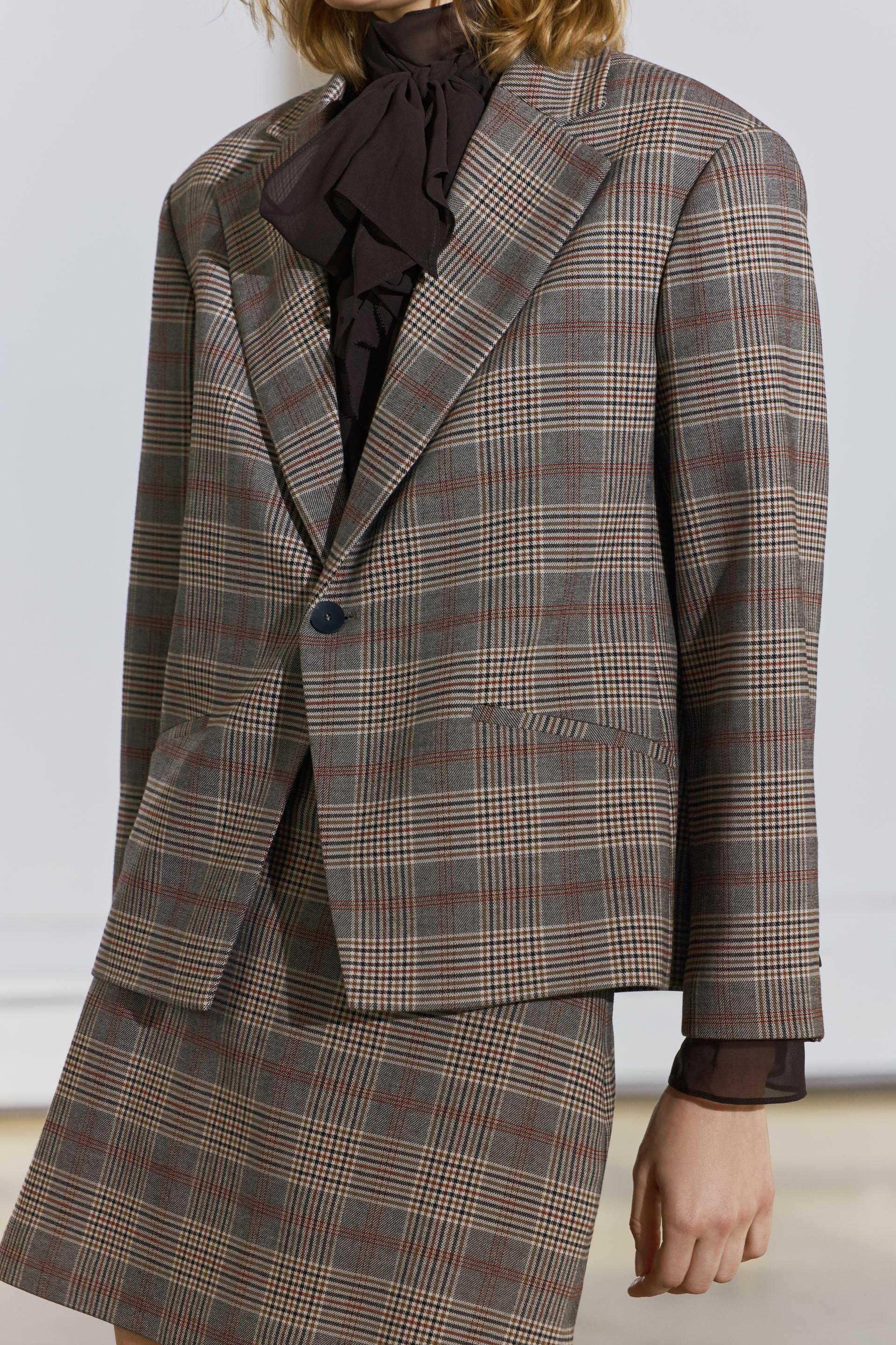 CHECKERED BLAZER ZW COLLECTION Product Image