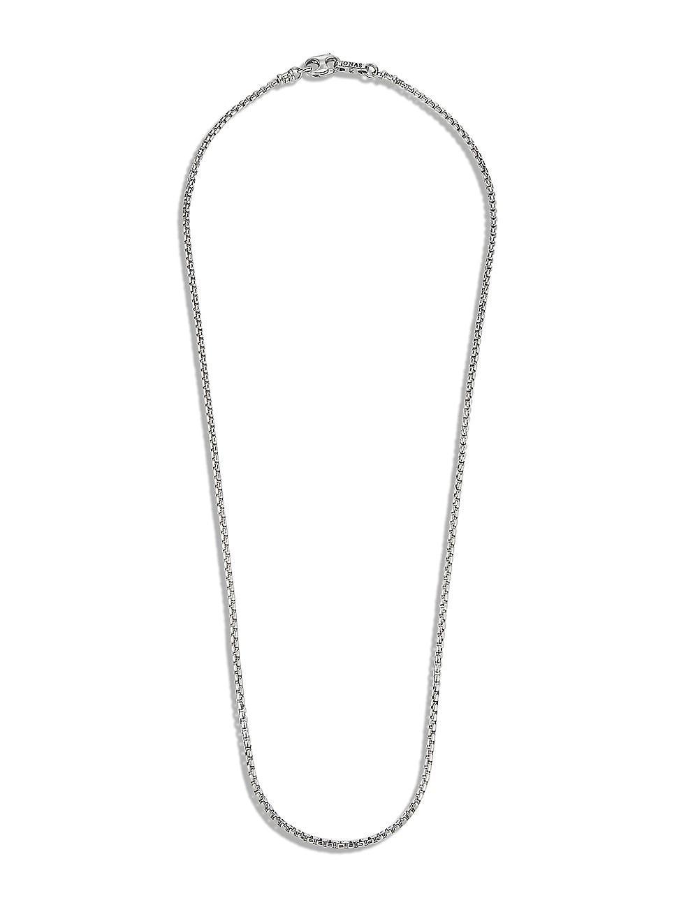 Mens Sterling Silver Oval Linked Necklace Product Image