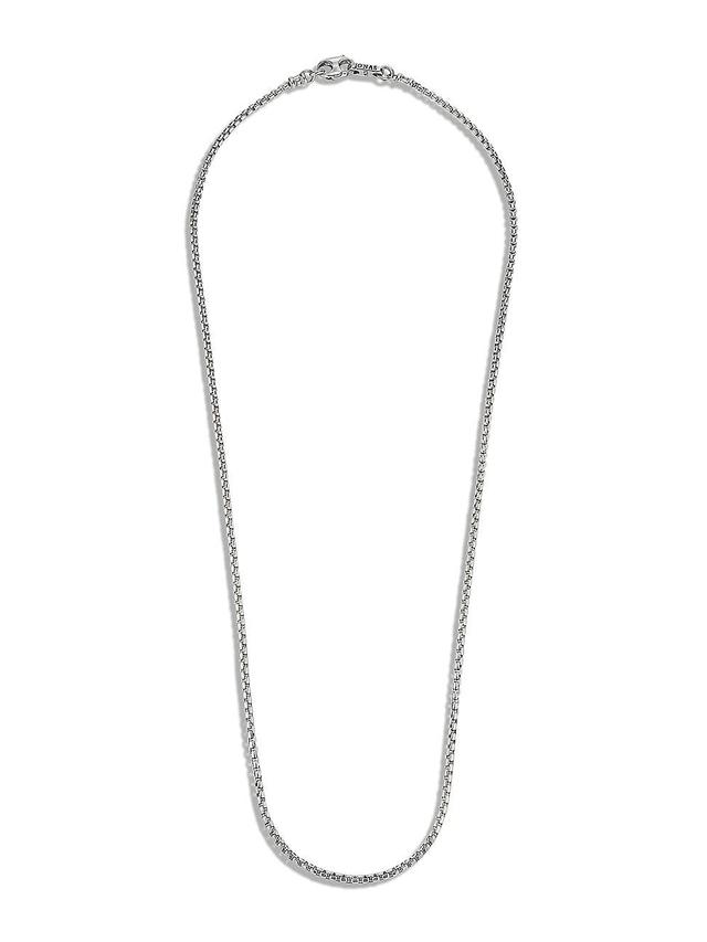 Mens Sterling Silver Oval Linked Necklace Product Image