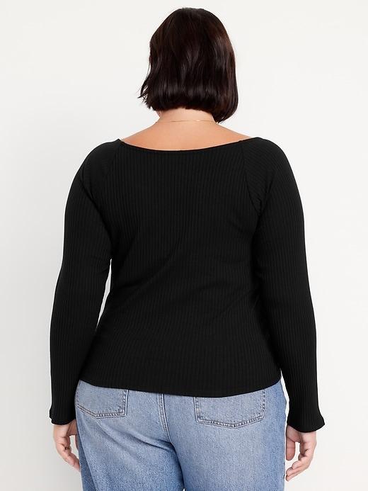 Cinched Rib-Knit Top Product Image