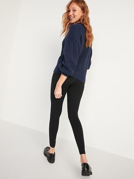 High-Waisted Jersey Ankle Leggings Product Image