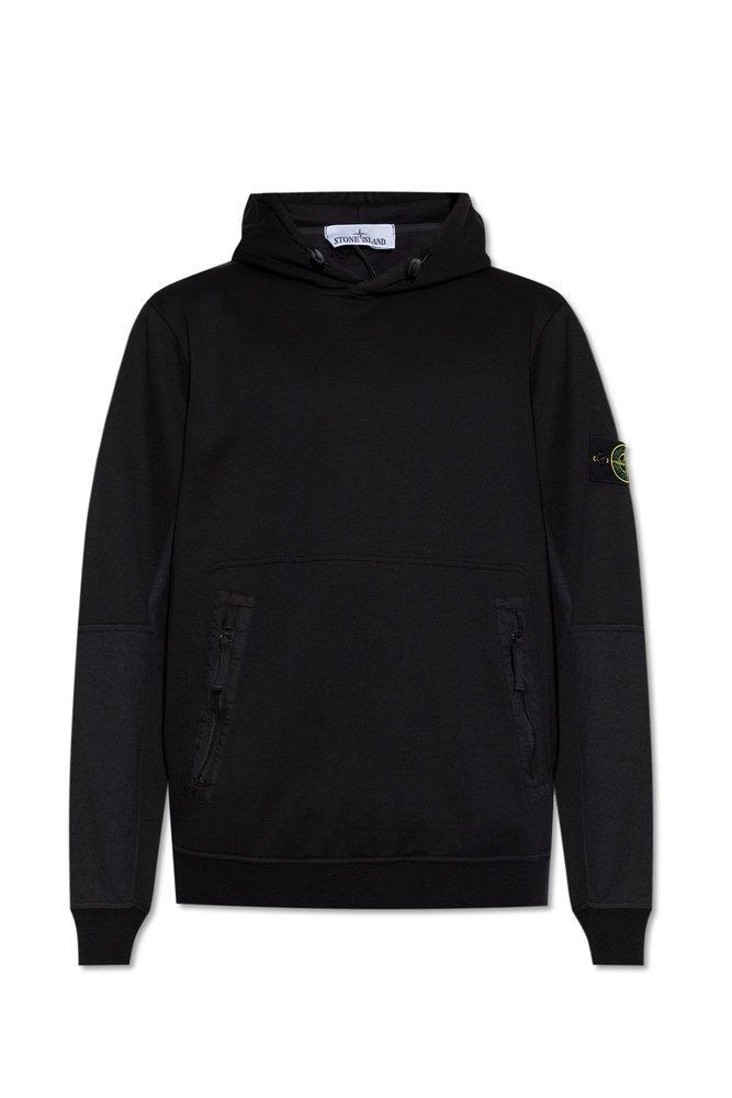 Logo Patch Sleeved Hoodie In Black Product Image