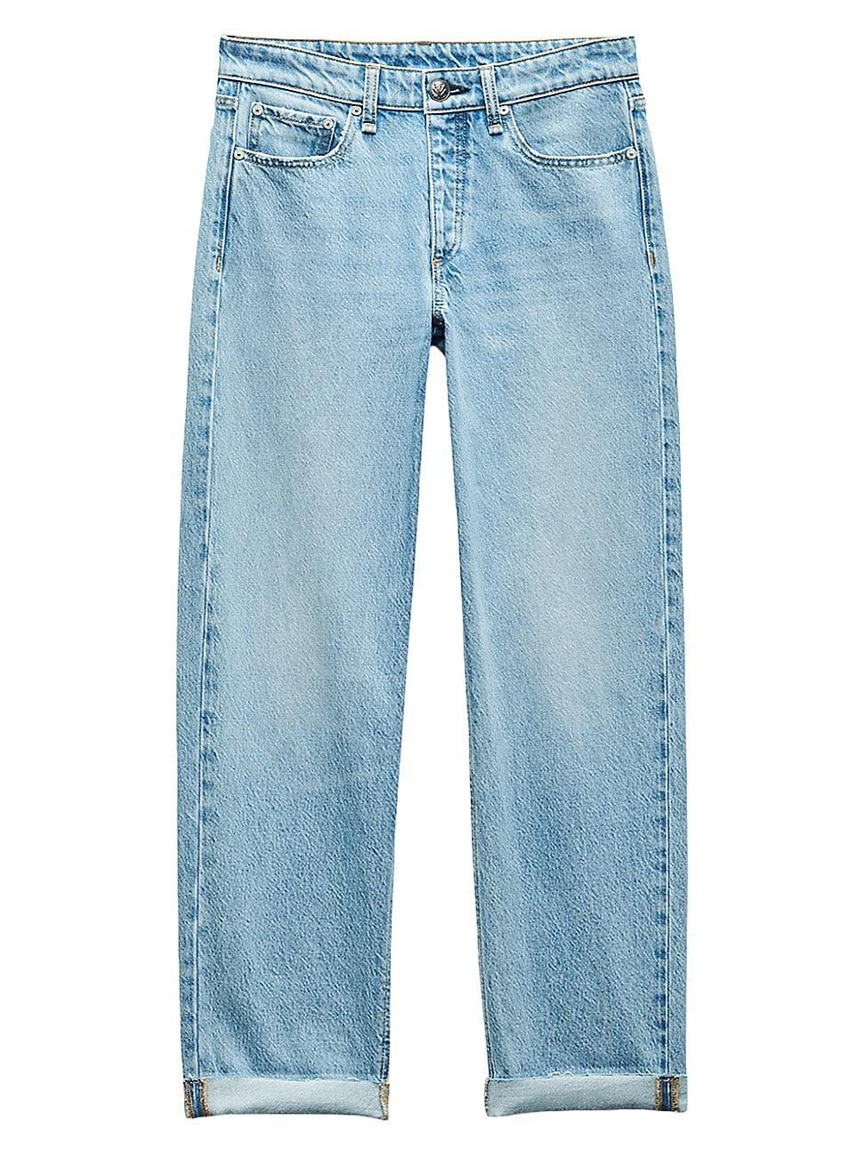 Womens Dre Low-Rise Baggy Straight-Leg Jeans Product Image