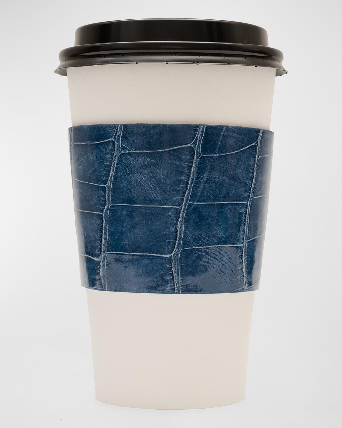 Mens Glazed Alligator Leather Cup Sleeve Product Image