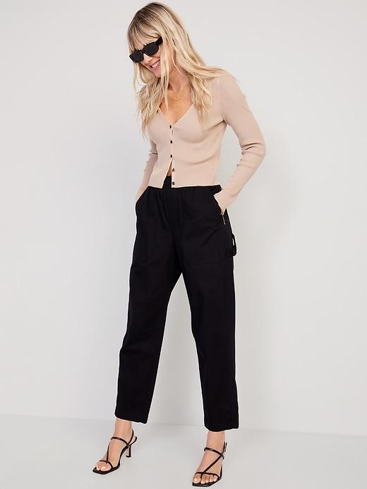 High-Waisted Pulla Utility Pants Product Image