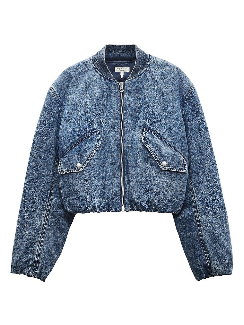 Womens Maggie Cropped Bomber Jacket Product Image