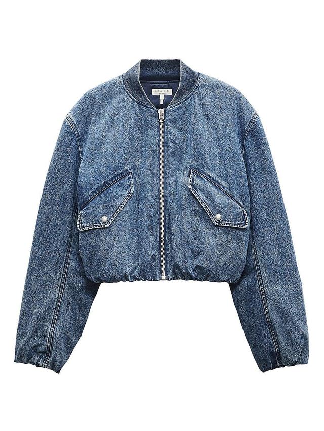 Womens Maggie Cropped Bomber Jacket Product Image