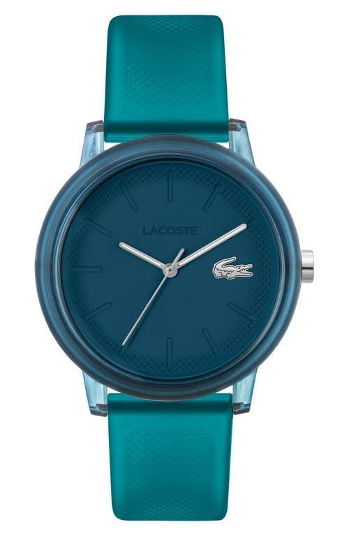 Lacoste Mens 12.12 Analog Blue Silicone Strap Watch Product Image