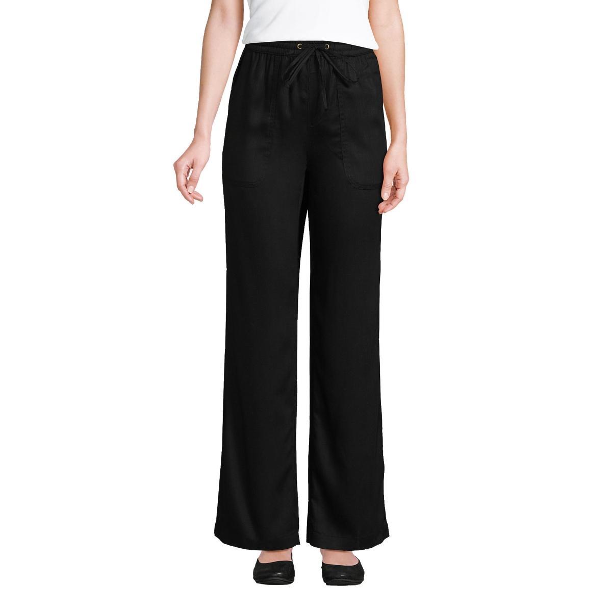 Womens Lands End Tencel High-Rise Wide Leg Pants Product Image