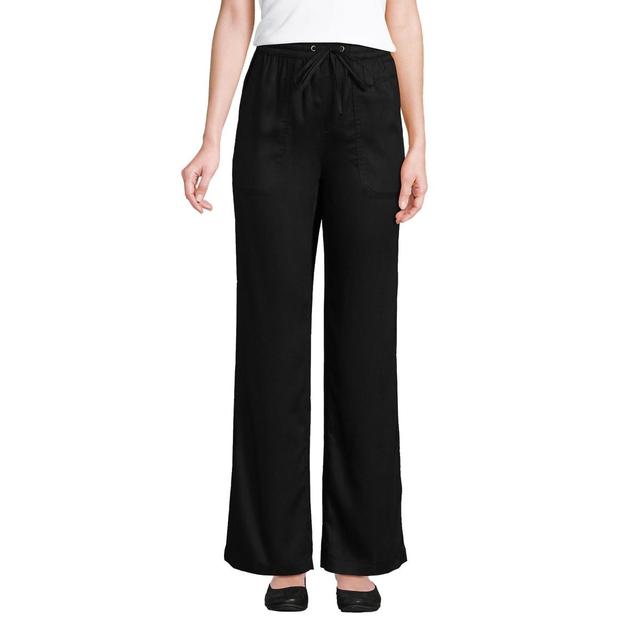 Lands End Womens Tencel Fiber High Rise Wide Leg Pants Product Image