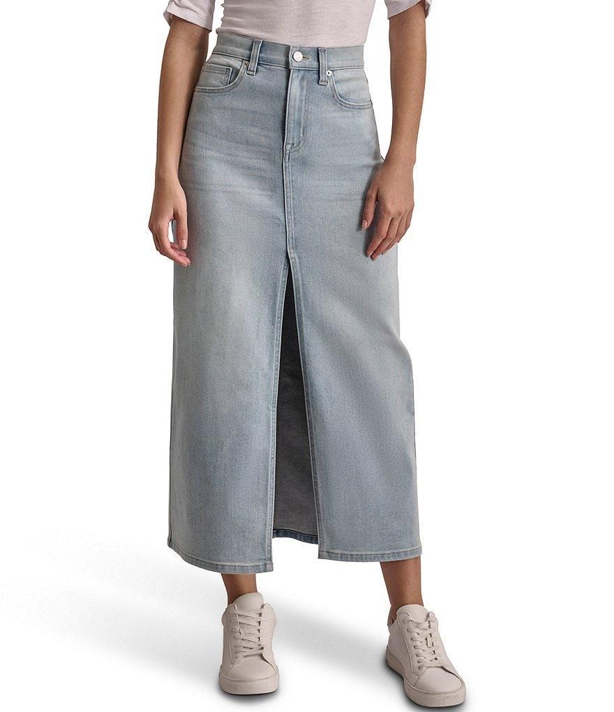 DKNY by Donna Karan Jeans Denim High Rise Maxi Skirt Product Image