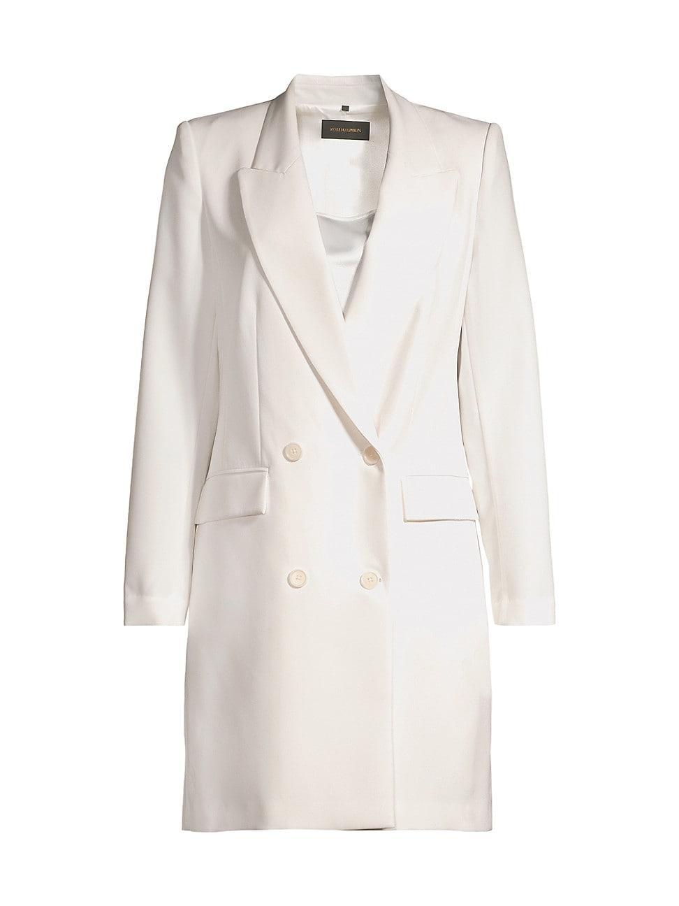 Womens Ivy Double-Breasted Twill Blazer Dress Product Image