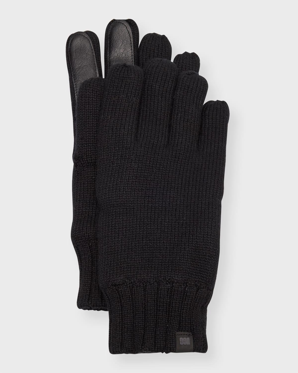 Mens M Knit Leather-Palm Gloves Product Image