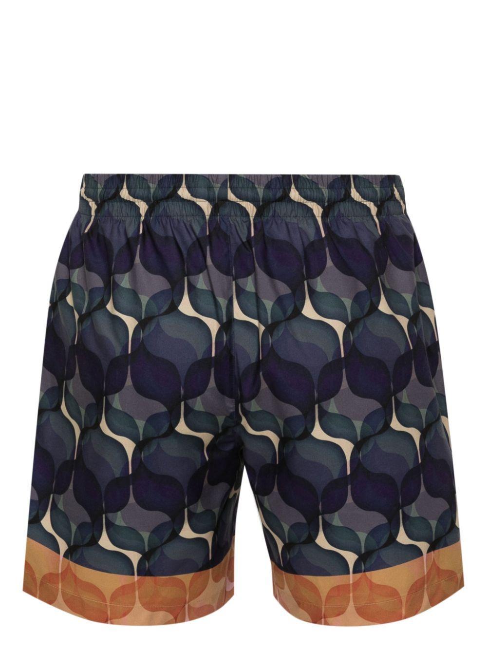 DRIES VAN NOTEN Blue Print Swim Shorts Product Image