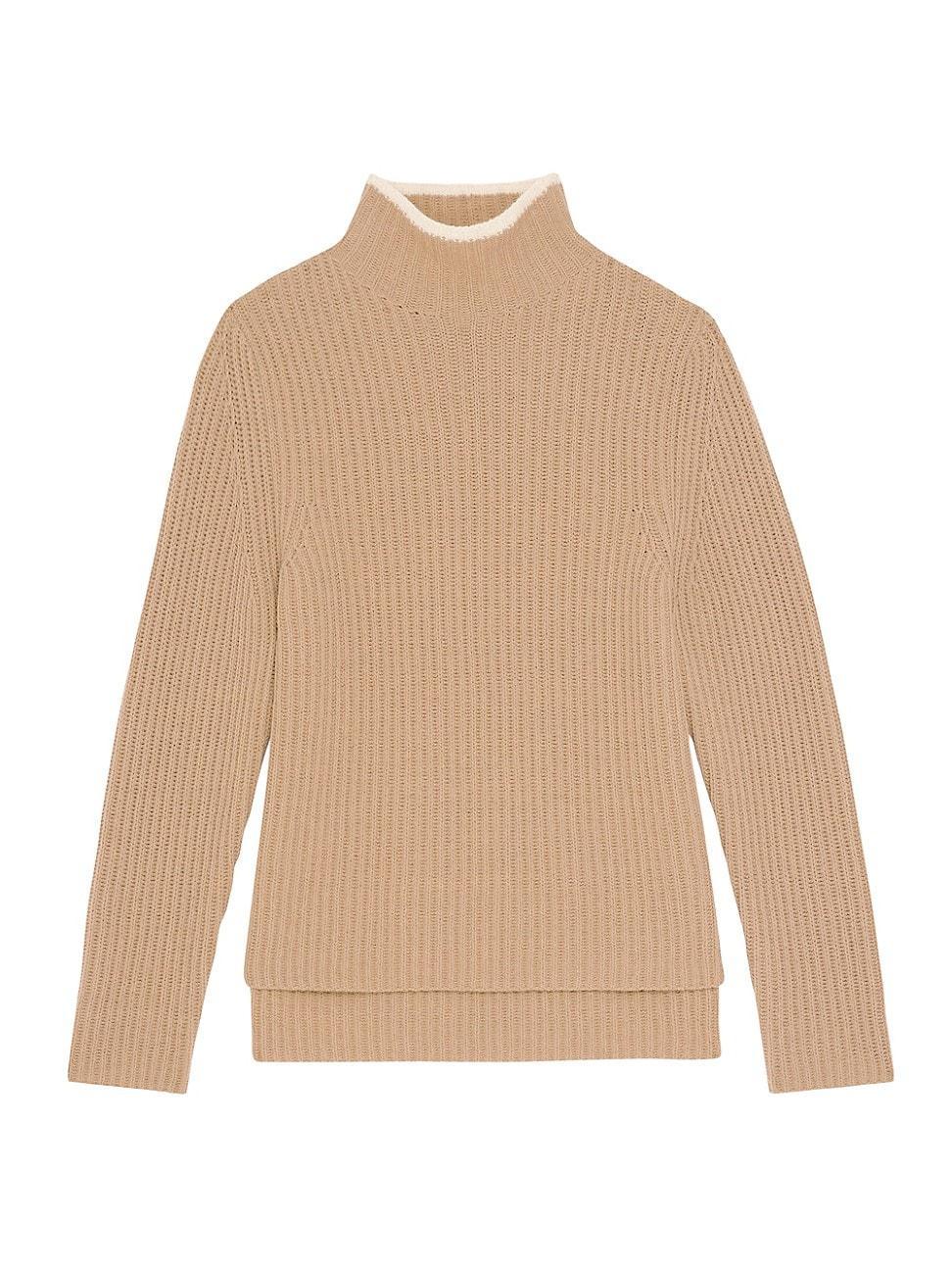 Theory Karenia Turtleneck Sweater in Felted Wool-Cashmere  female Product Image