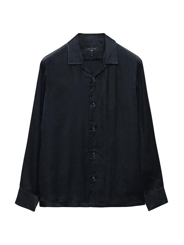 rag & bone Avery Geo Jacquard Satin Button-Up Shirt Product Image