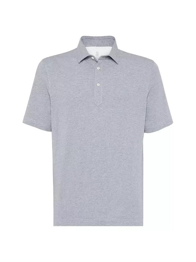 Cotton Jersey Polo with Shirt Style Collar Product Image