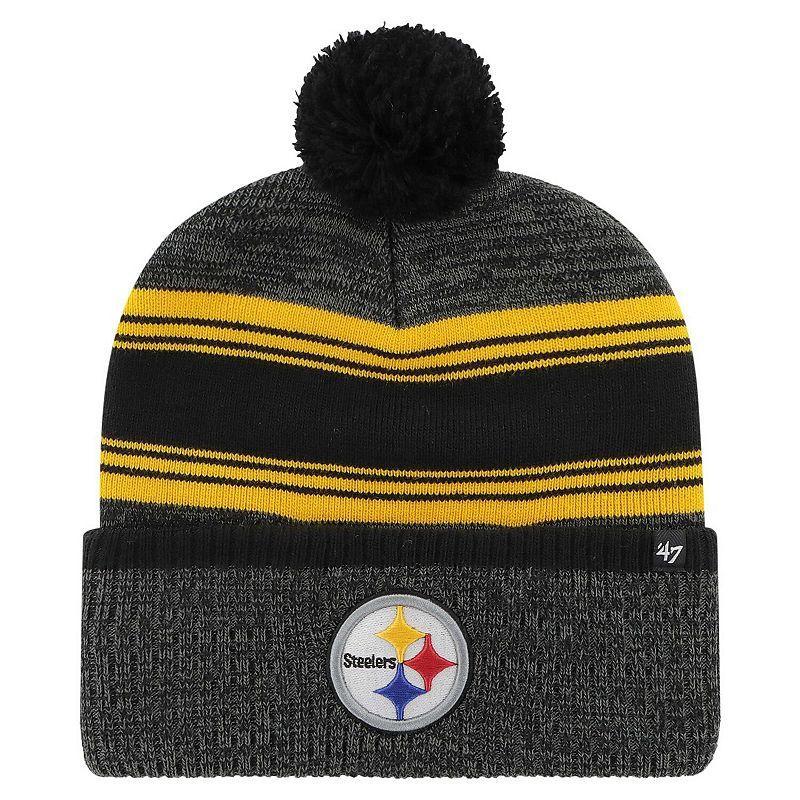 Mens 47 Pittsburgh Steelers Fadeout Cuffed Knit Hat with Pom Product Image