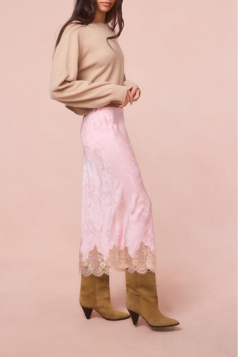 Malina Silk-Blend Jacquard Maxi Skirt Product Image