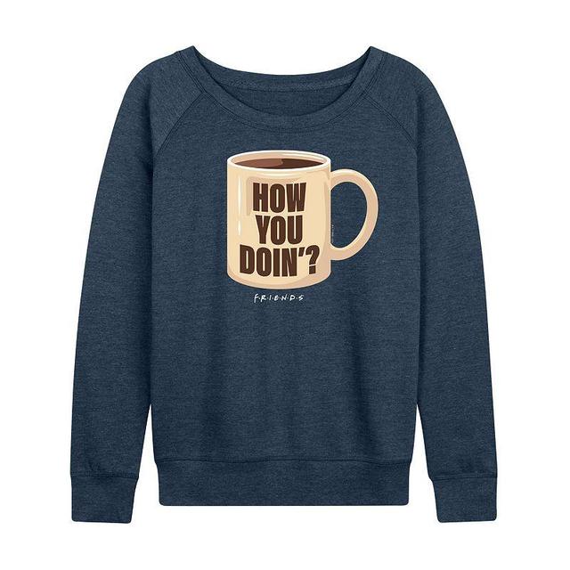 Hybrid-Friends Womens Pullover Sweaters HEATHER Indigo Friends How You Doin Coffee Mug Pullover - Women & Plus Product Image