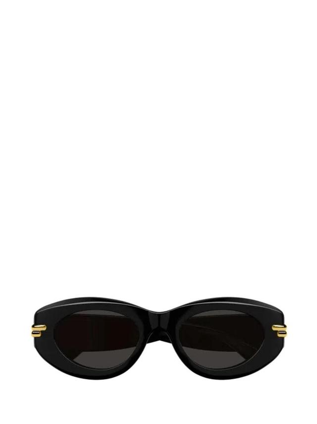 Round Acetate Sunglasses In Black Product Image