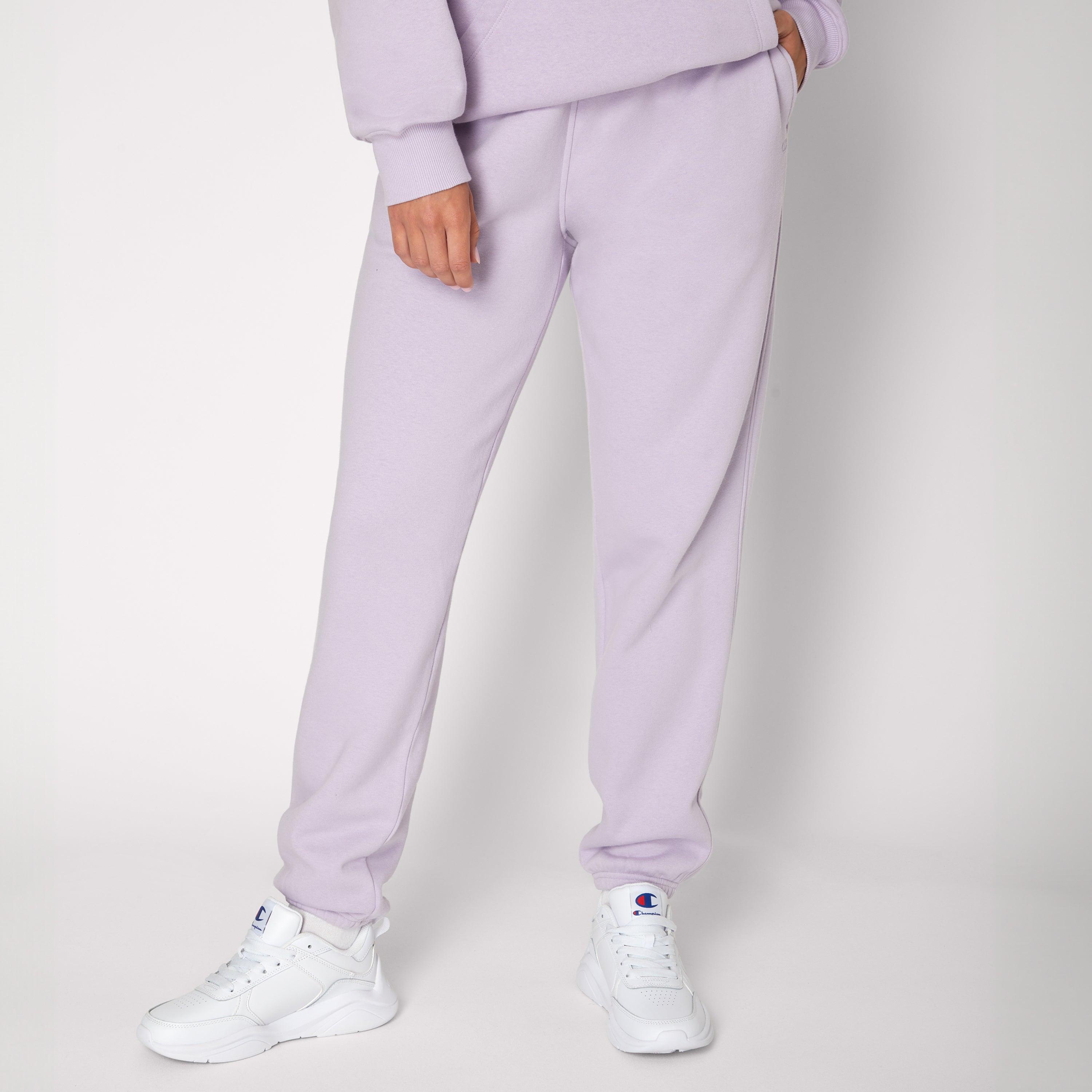 Womens Champion Classic Fleece Sweatpants, C Logo Rock On Purple L Product Image