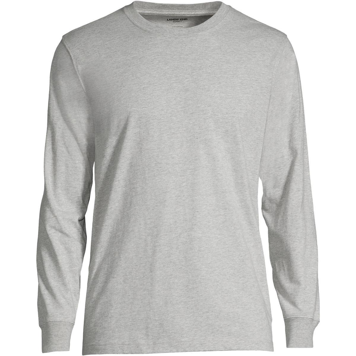 Mens Lands End Super-T Long Sleeve T-Shirt Product Image