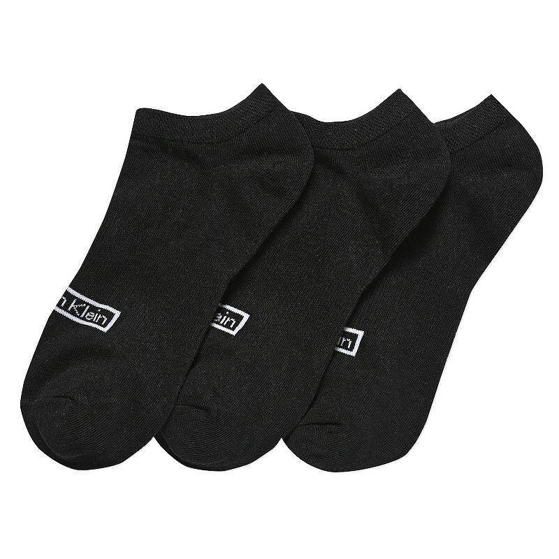 Womens Calvin Klein 3 Pack Heritage Socks Black Product Image