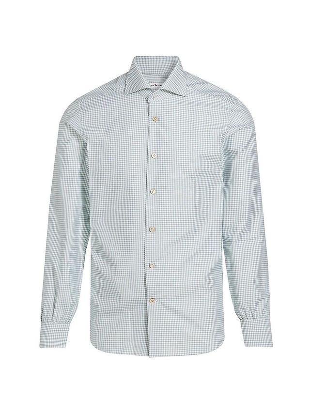 Mens Check Cotton Button-Front Shirt Product Image