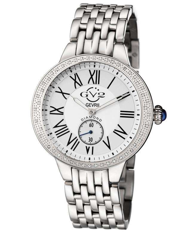 GV2 by Gevril Womens Astor Silver-Tone Stainless Steel Watch 40mm Product Image