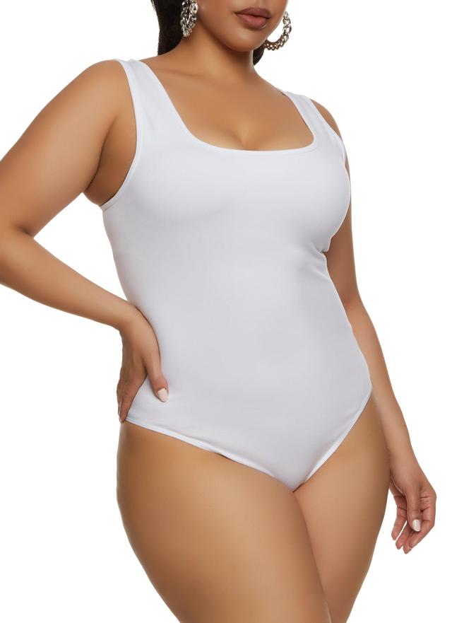 Womens Plus Size Seamless Square Neck Tank Bodysuit Product Image