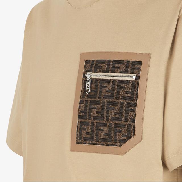 T-ShirtBeige jersey T-shirt Product Image