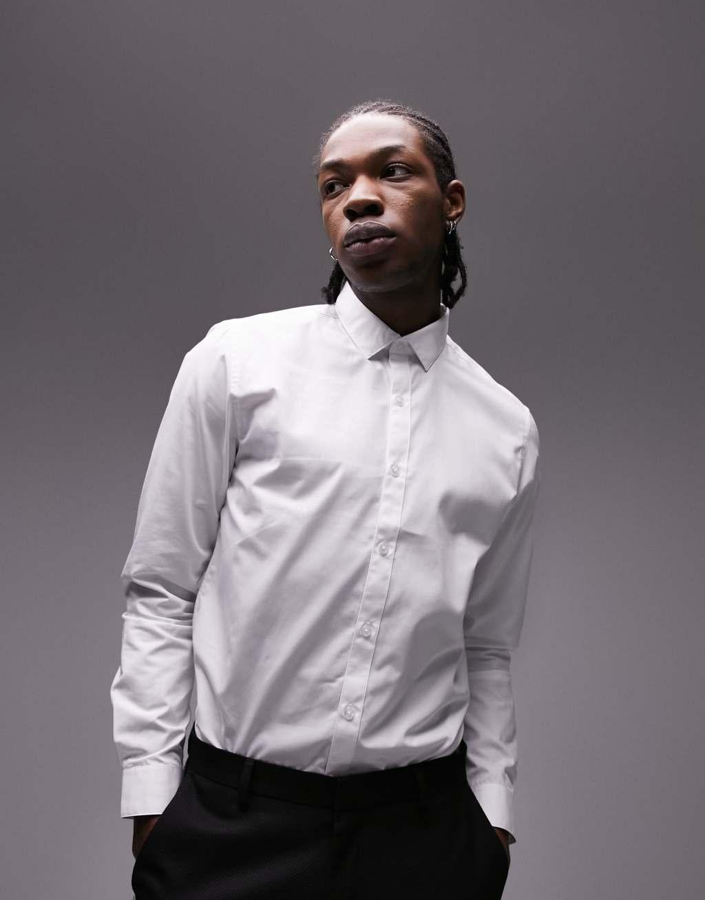 Topman smart shirt in white Product Image