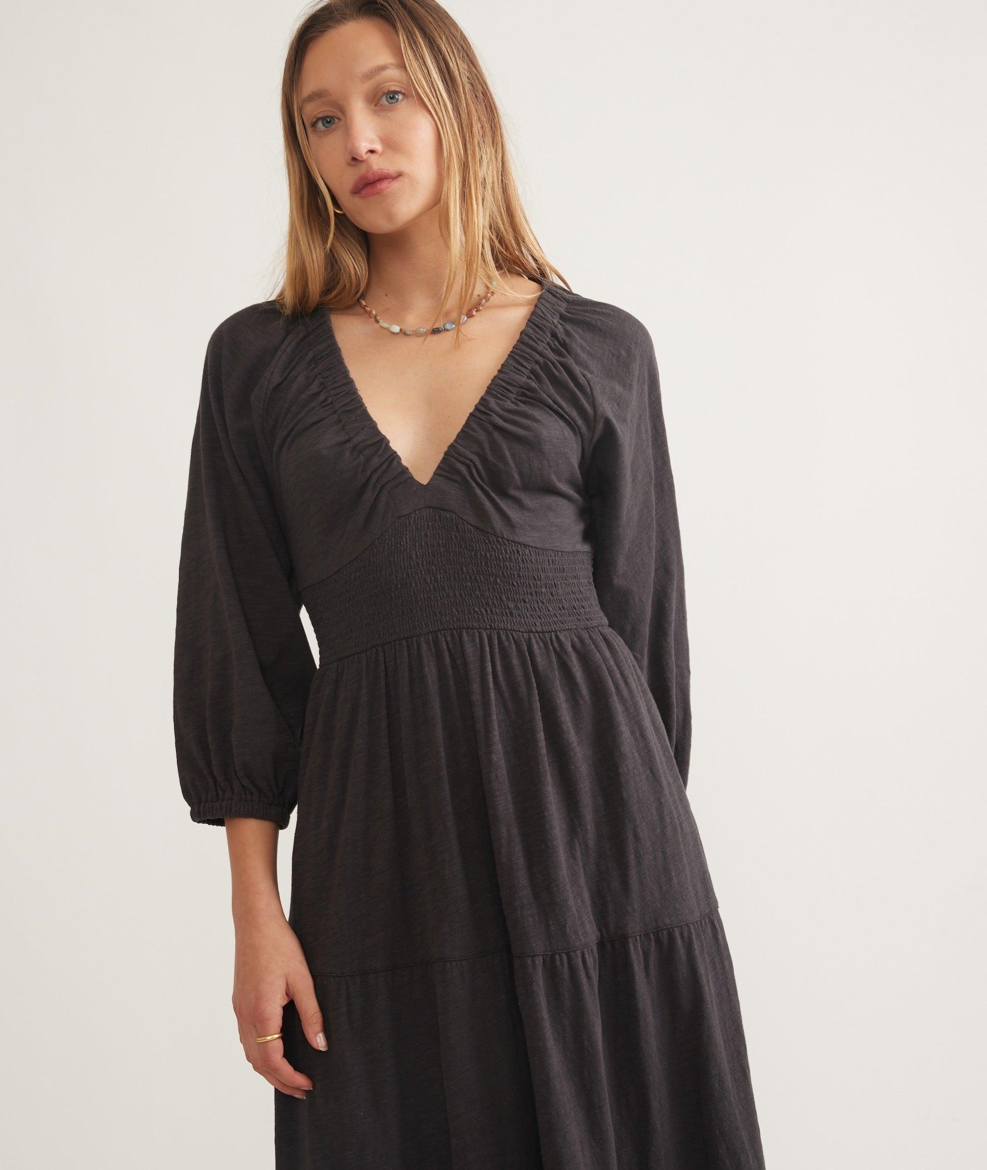 Florence Vintage Slub Midi Dress Product Image